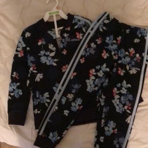 Girls adidas floral tracksuit